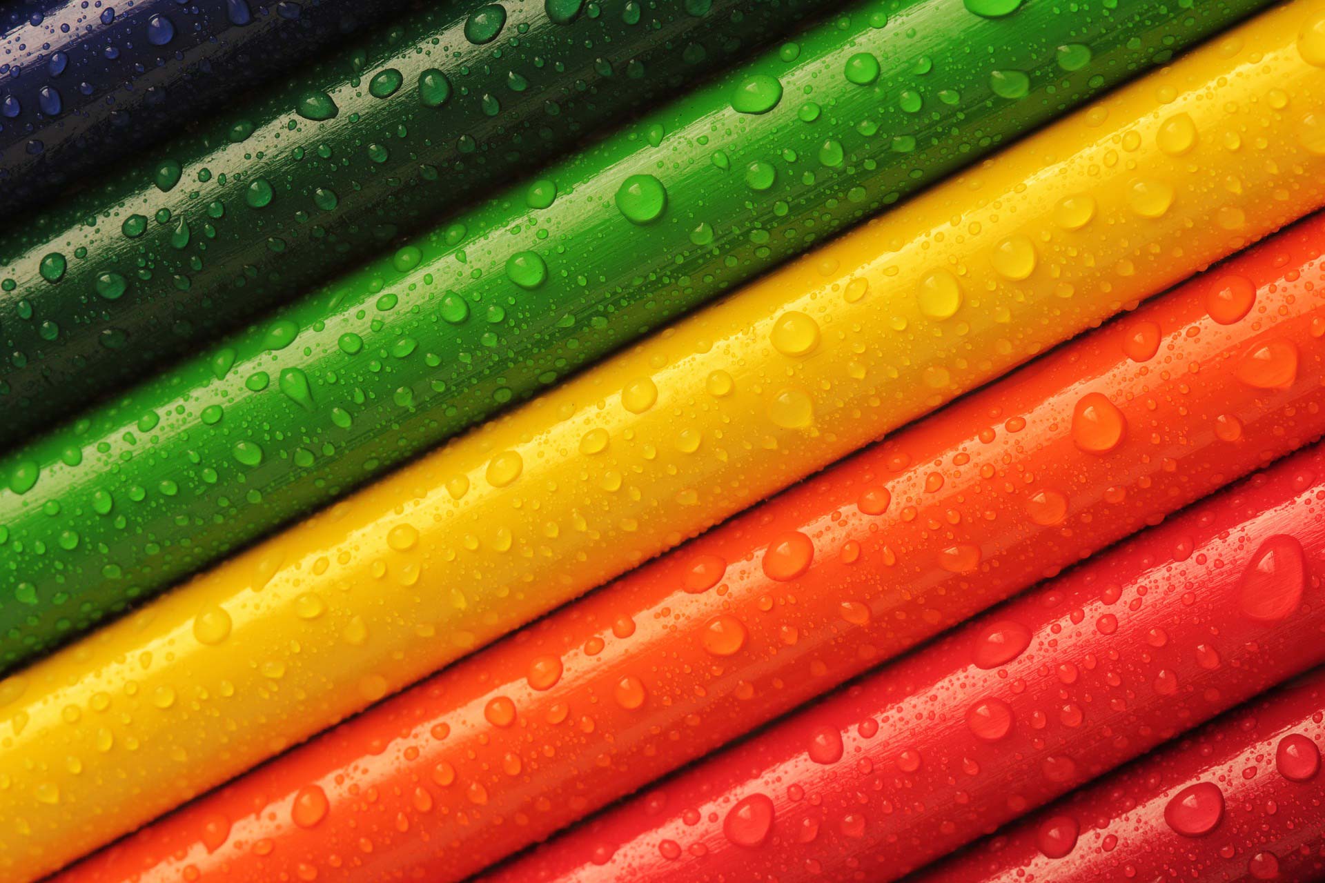 Colour Therapy Liverpool. Pencils With Water On Them